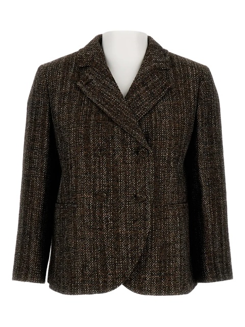 FENDI tweed double-breasted jacket - Brown - zdjęcie produktu nr 2
