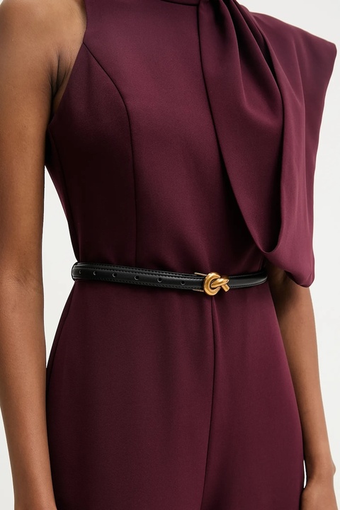 Answear.LAB pasek skórzany damski kolor czarny - zdjęcie produktu nr 1