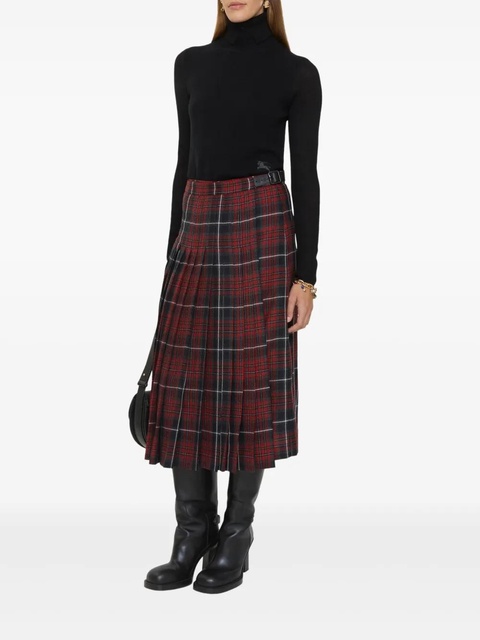 Burberry tartan-check pleated skirt - Red - zdjęcie produktu nr 1