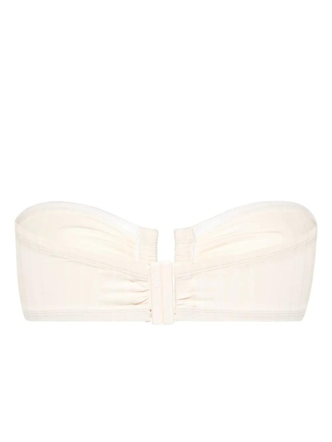 ERES ribbed bandeau bikini top - White - zdjęcie produktu nr 2