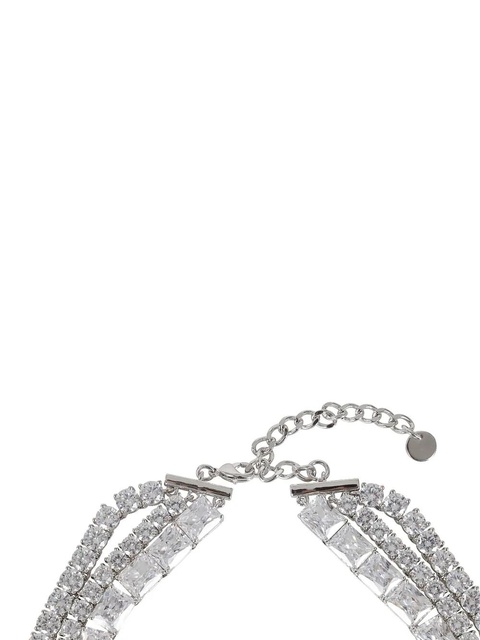 Self-Portrait Multi Crystal chocker necklace - Silver - zdjęcie produktu nr 2