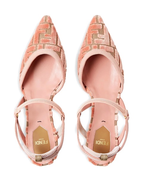 FENDI 55mm Colibri Lite FF-patterned slingback pumps - Pink - zdjęcie produktu nr 2