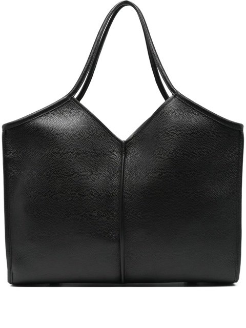 Hereu Calella V-neck calfskin tote bag - Black - zdjęcie produktu nr 1