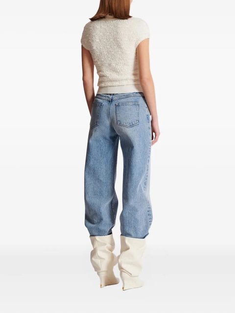 Balmain zip-neck short-sleeve top - White - zdjęcie produktu nr 2