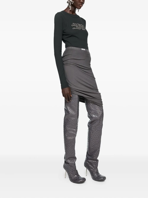 Acne Studios embroidered T-shirt - Black - zdjęcie produktu nr 2