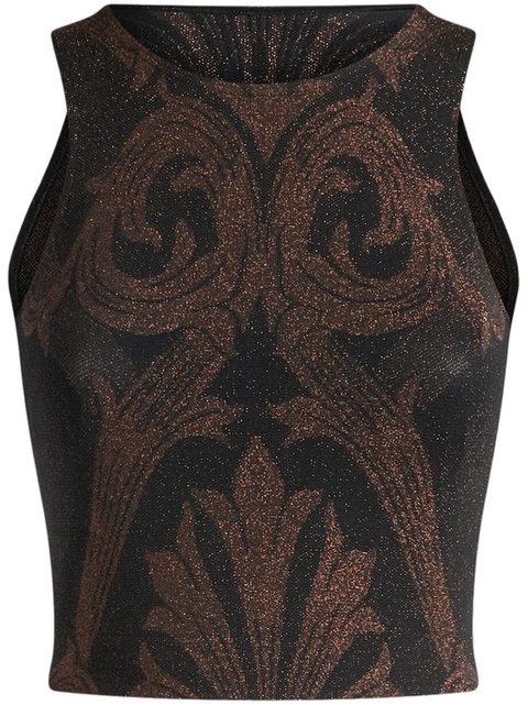 ETRO metallic jacquard tank top - Brown - zdjęcie produktu nr 1