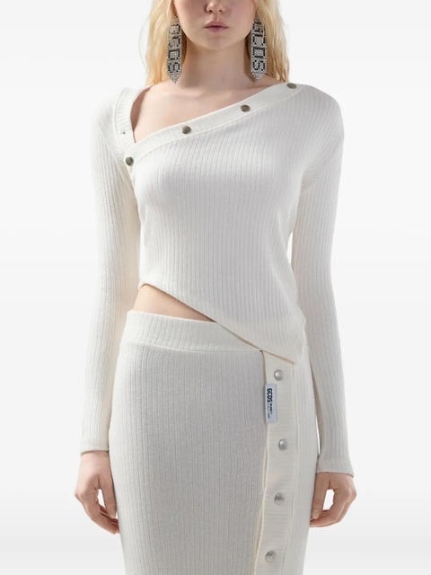 GCDS button asymmetric blouse - White - zdjęcie produktu nr 2