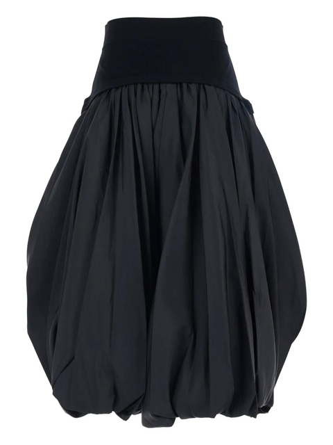 Simkhai elastic waist draped midi skirt - Black - zdjęcie produktu nr 1