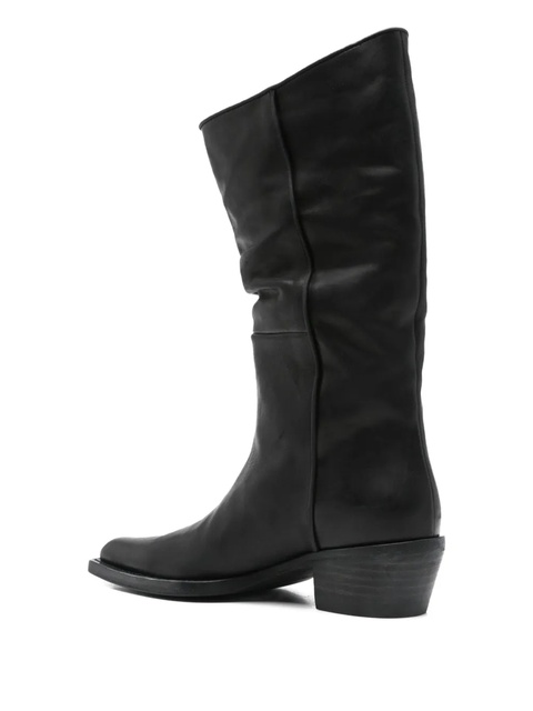 KHAITE 45mm leather pointed-toe boots - Black - zdjęcie produktu nr 2