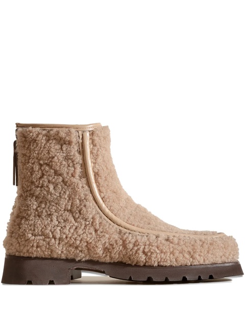 Hereu Armenta shearling zip boots - Brown - zdjęcie produktu nr 1