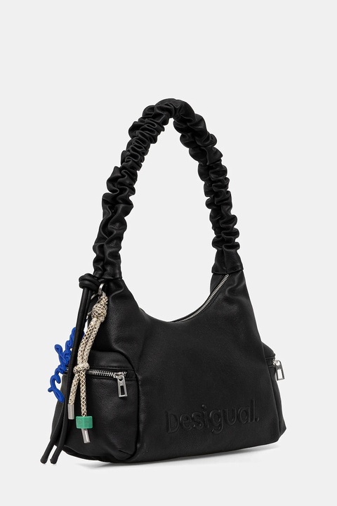 Desigual torebka HALF LOGO MONTVILLE B kolor czarny 25WAXP98 - zdjęcie produktu nr 2