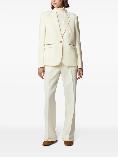 Tod's leather-detail blazer - White - zdjęcie produktu nr 2