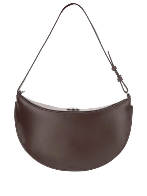 Jacquemus small Oval embossed-logo shoulder bag - Brown - zdjęcie produktu nr 1