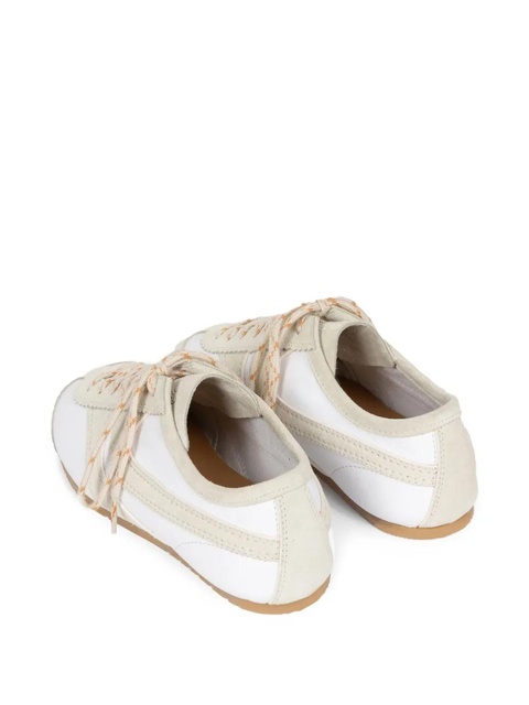 DRIES VAN NOTEN suede-panelled sneakers - White - zdjęcie produktu nr 2