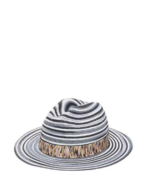 Missoni striped straw sun hat - Black - zdjęcie produktu nr 2
