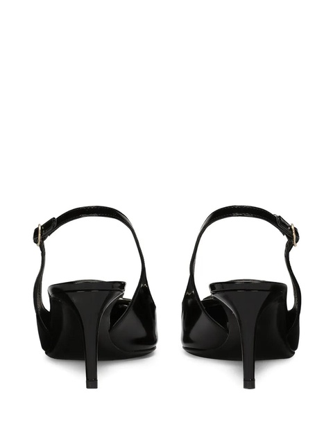 Dolce & Gabbana 60mm logo-plaque slingback pumps - Black - zdjęcie produktu nr 2