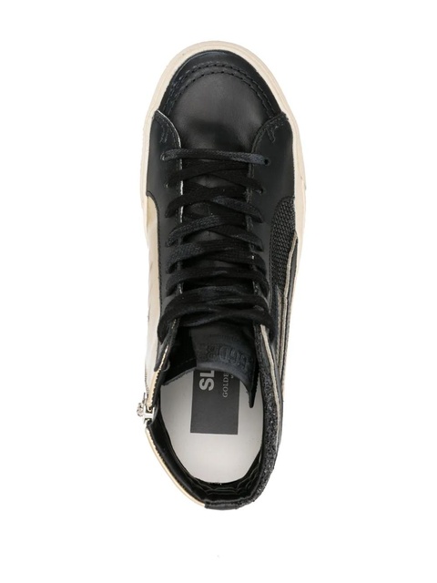 Golden Goose Slide high-top leather sneakers - Black - zdjęcie produktu nr 2