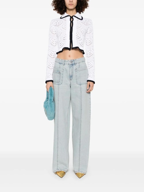 Blumarine open-knit cardigan - White - zdjęcie produktu nr 2
