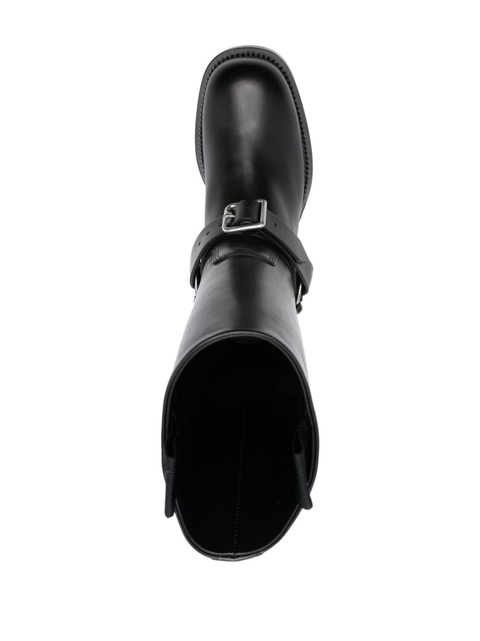 Burberry buckled-strap leather boots - Black - zdjęcie produktu nr 2
