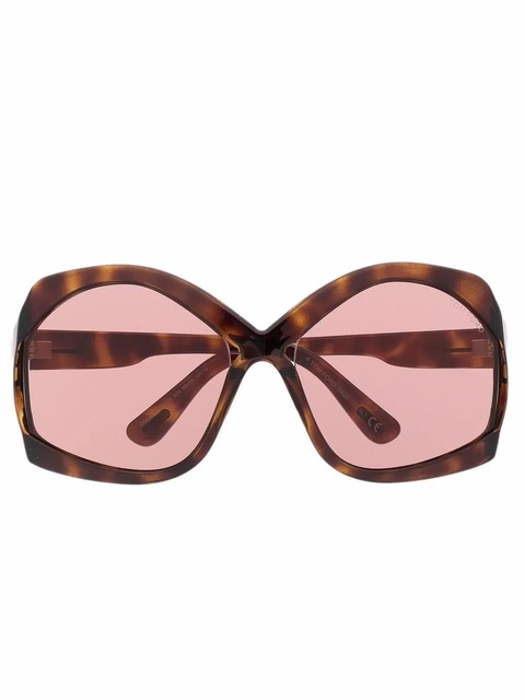 TOM FORD Eyewear oversize-frame sunglasses - Brown - zdjęcie produktu nr 1