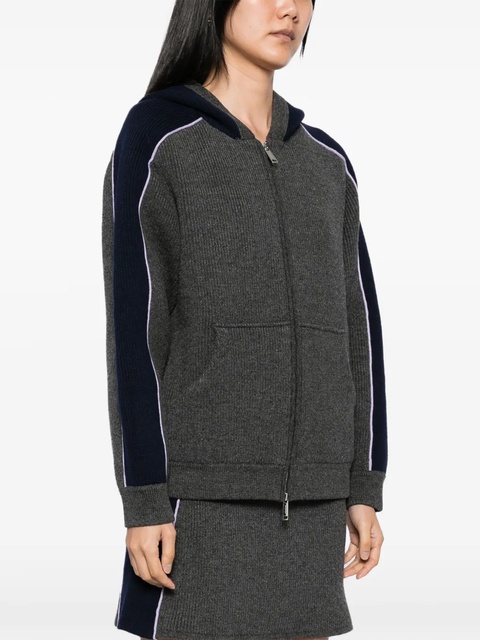 Self-Portrait ribbed knit sweatshirt - GREY - zdjęcie produktu nr 2