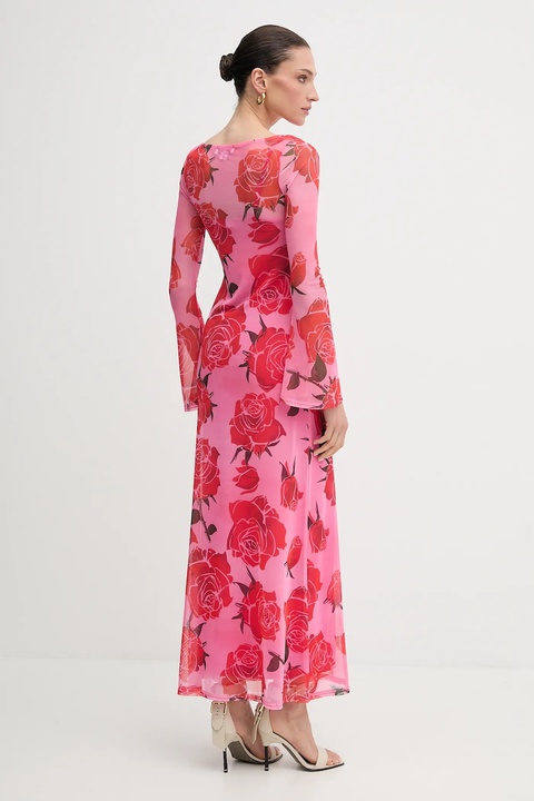 Never Fully Dressed sukienka kolor różowy maxi dopasowana NFDDR2830 - zdjęcie produktu nr 2