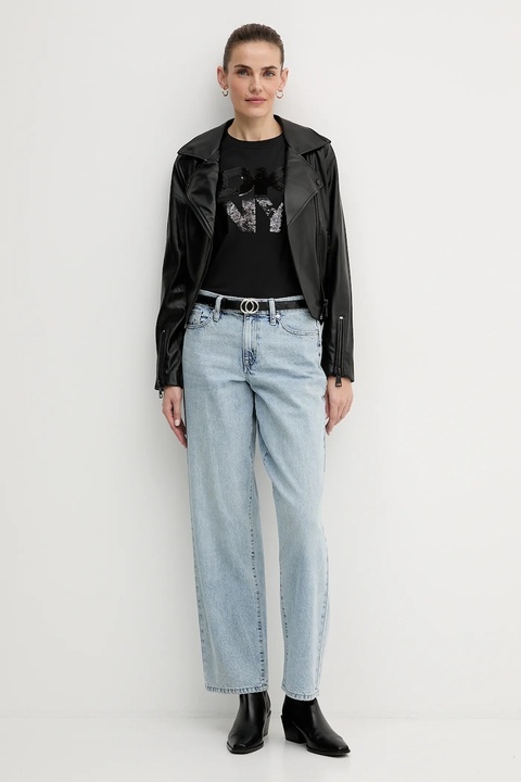 Dkny ramoneska kolor czarny przejściowa DJ4J6026 - zdjęcie produktu nr 2