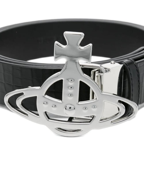 Vivienne Westwood orb-buckle leather belt - Black - zdjęcie produktu nr 2