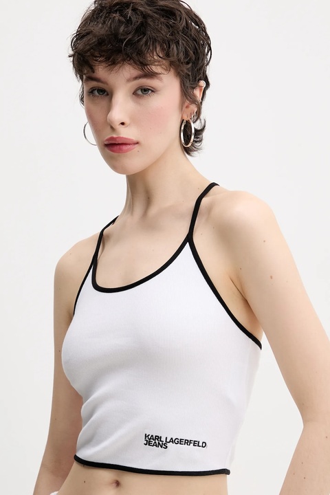 Karl Lagerfeld Jeans top kolor biały A2W17026 - zdjęcie produktu nr 1