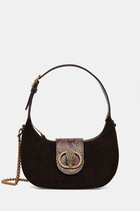 Kurt Geiger London torebka zamszowa CHELSEA kolor brązowy 3601139219 - zdjęcie produktu nr 1