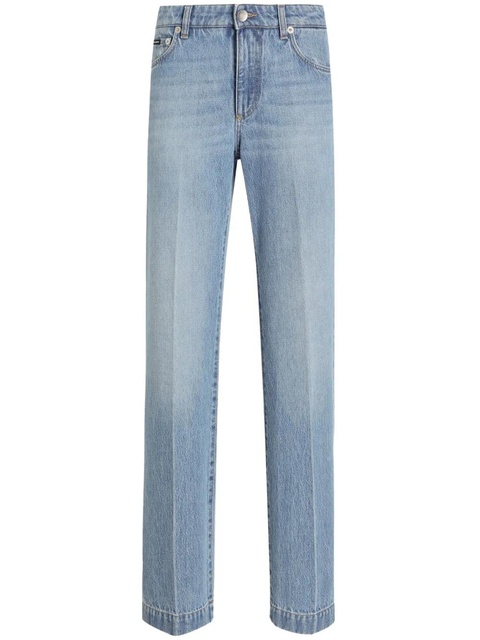 Dolce & Gabbana pressed-crease jeans - Blue - zdjęcie produktu nr 1