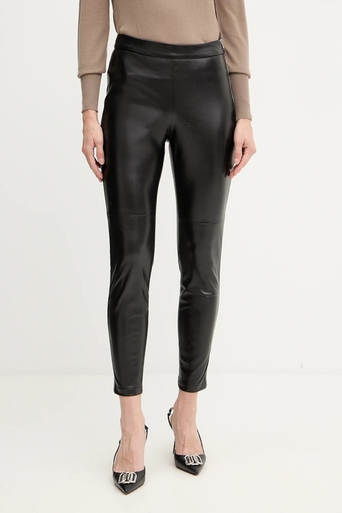 BOSS Orange spodnie damskie kolor czarny dopasowane high waist 50551469 - zdjęcie produktu nr 1
