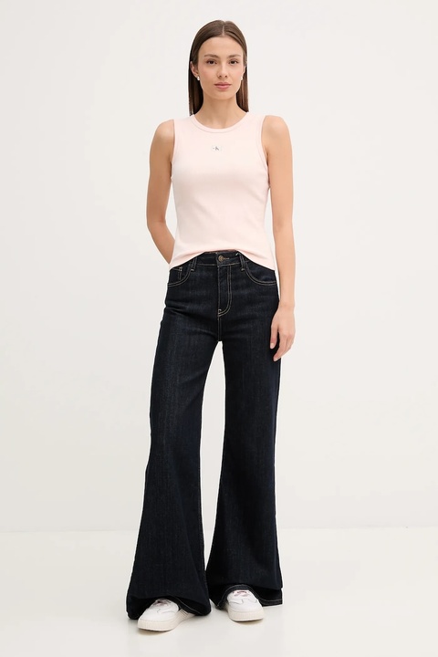 Calvin Klein Jeans top kolor beżowy LV047C201G - zdjęcie produktu nr 2