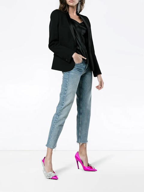 Saint Laurent Iconic Le Smoking Cropped Blazer - Black - zdjęcie produktu nr 2