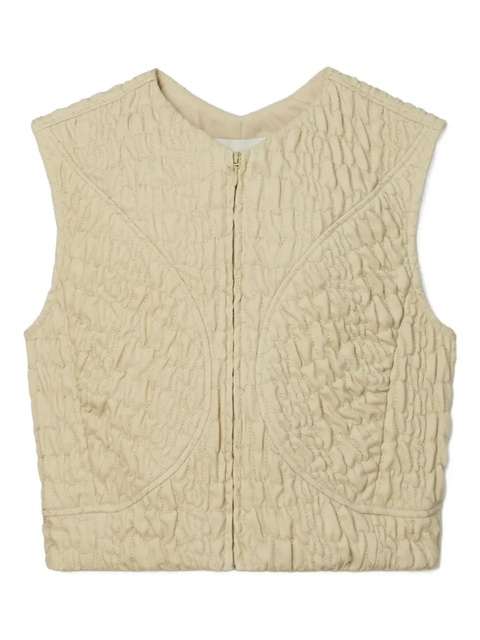 Tory Burch quilted sleeveless vest - Neutrals - zdjęcie produktu nr 1