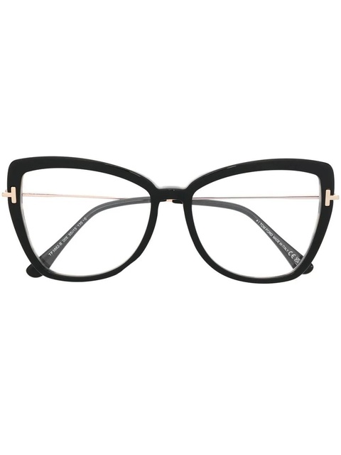 TOM FORD Eyewear tortoiseshell-effect cat-eye glasses - Black - zdjęcie produktu nr 1