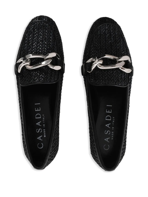 Casadei chain-link detail loafers - Black - zdjęcie produktu nr 2