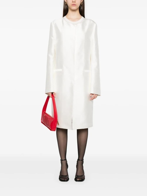 TOTEME collarless silk coat - Neutrals - zdjęcie produktu nr 2