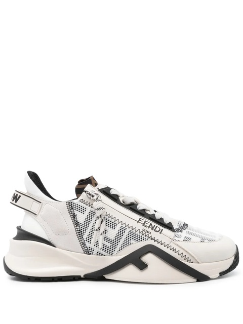 FENDI logo-print lace-up sneakers - Neutrals - zdjęcie produktu nr 1
