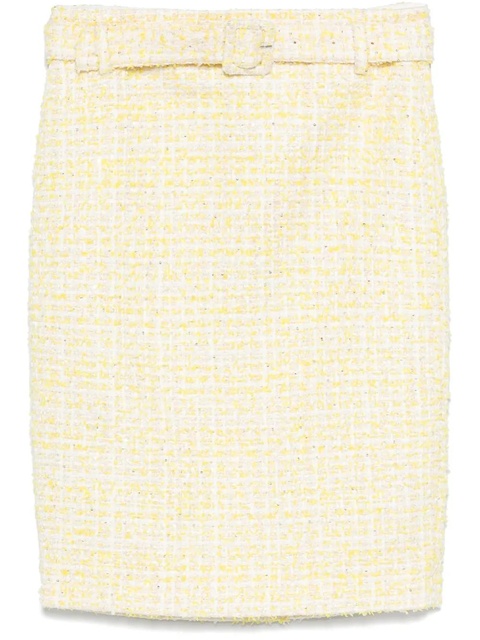 ROTATE BIRGER CHRISTENSEN bouclé midi skirt - Yellow - zdjęcie produktu nr 1