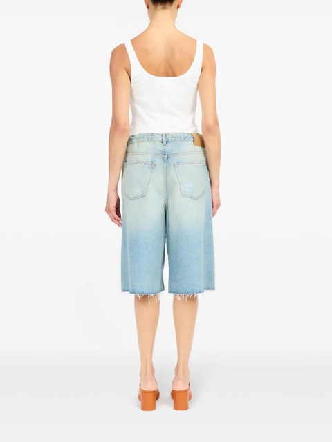 MM6 Maison Margiela logo-patch shorts - Blue - zdjęcie produktu nr 1