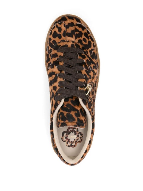 Maje leopard-print leather sneakers - Brown - zdjęcie produktu nr 2