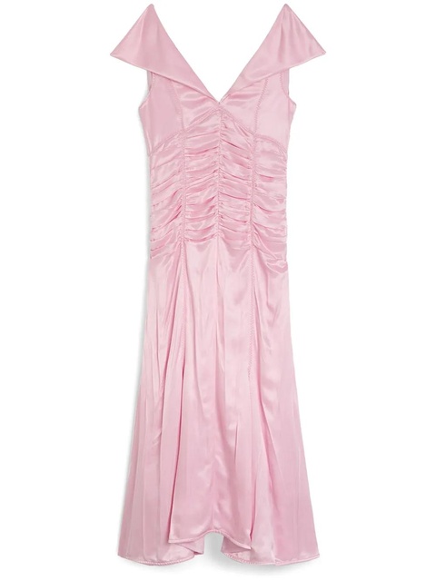 Jil Sander pleat-detail midi dress - Pink - zdjęcie produktu nr 1