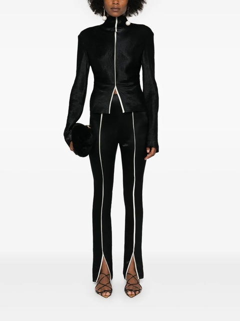 Nanushka contrasting-trim slim trousers - Black - zdjęcie produktu nr 1