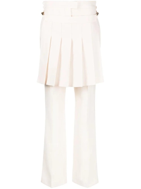 FENDI layered virgin-wool trousers - Pink - zdjęcie produktu nr 1