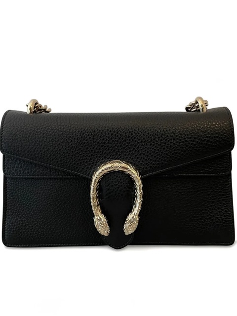 Gucci horsebit textured leather shoulder bag - Black - zdjęcie produktu nr 2