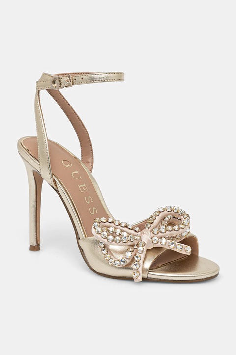 Guess sandały skórzane CHARMIN2 kolor złoty FLFCR2 LEA03 - zdjęcie produktu nr 1