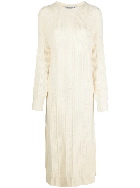 Golden Goose cable-knit crew neck dress - White - zdjęcie produktu nr 1