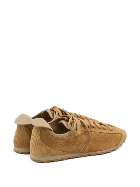 Jacquemus The Tennis embossed-suede low-top sneakers - Brown - zdjęcie produktu nr 1