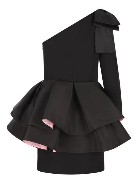 Valentino Garavani bow ruffled mini dress - Black - zdjęcie produktu nr 2